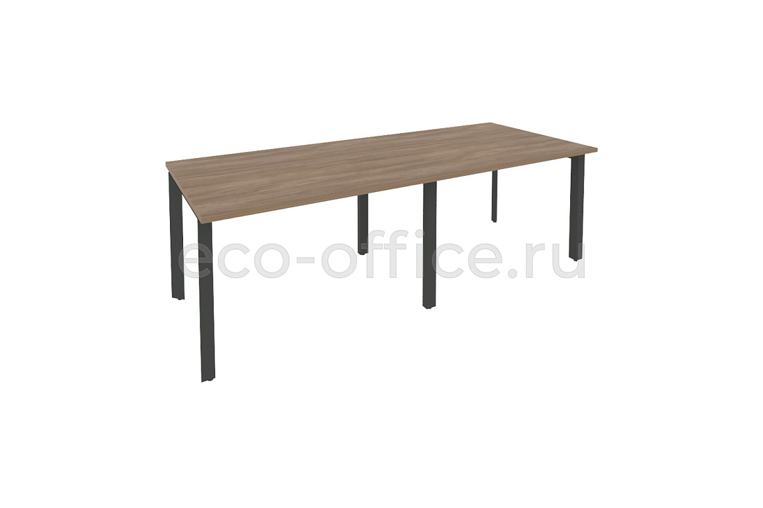 Стол переговорный (2 столешницы) ONIX O.MP-PRG-2.2 Дуб Аризона / Антрацит металл  купить в Кранодаре
