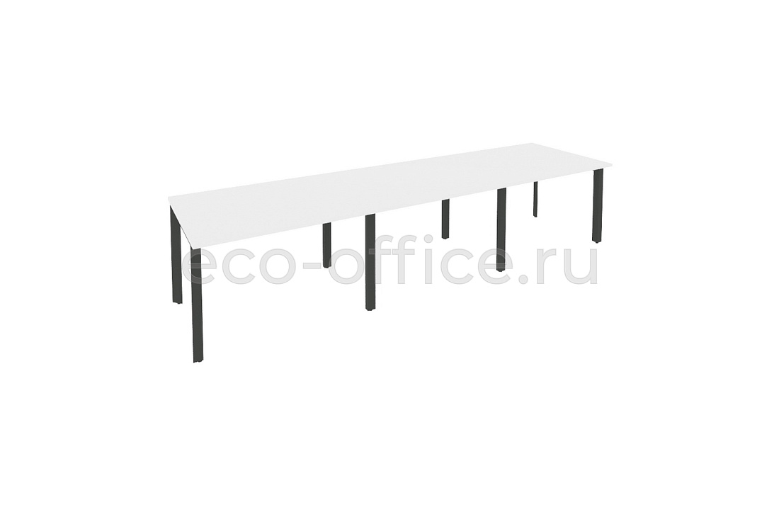 Стол переговорный (3 столешницы) ONIX O.MP-PRG-3.2 Белый Бриллиант / Антрацит металл  купить в Кранодаре