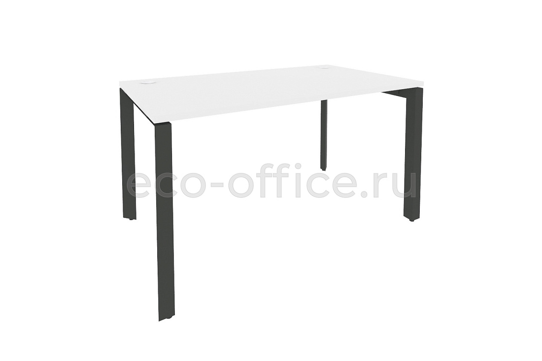 Стол рабочий на П-образном м/к ONIX O.MP-SP-3.8 Белый Бриллиант / Антрацит металл  купить в Кранодаре
