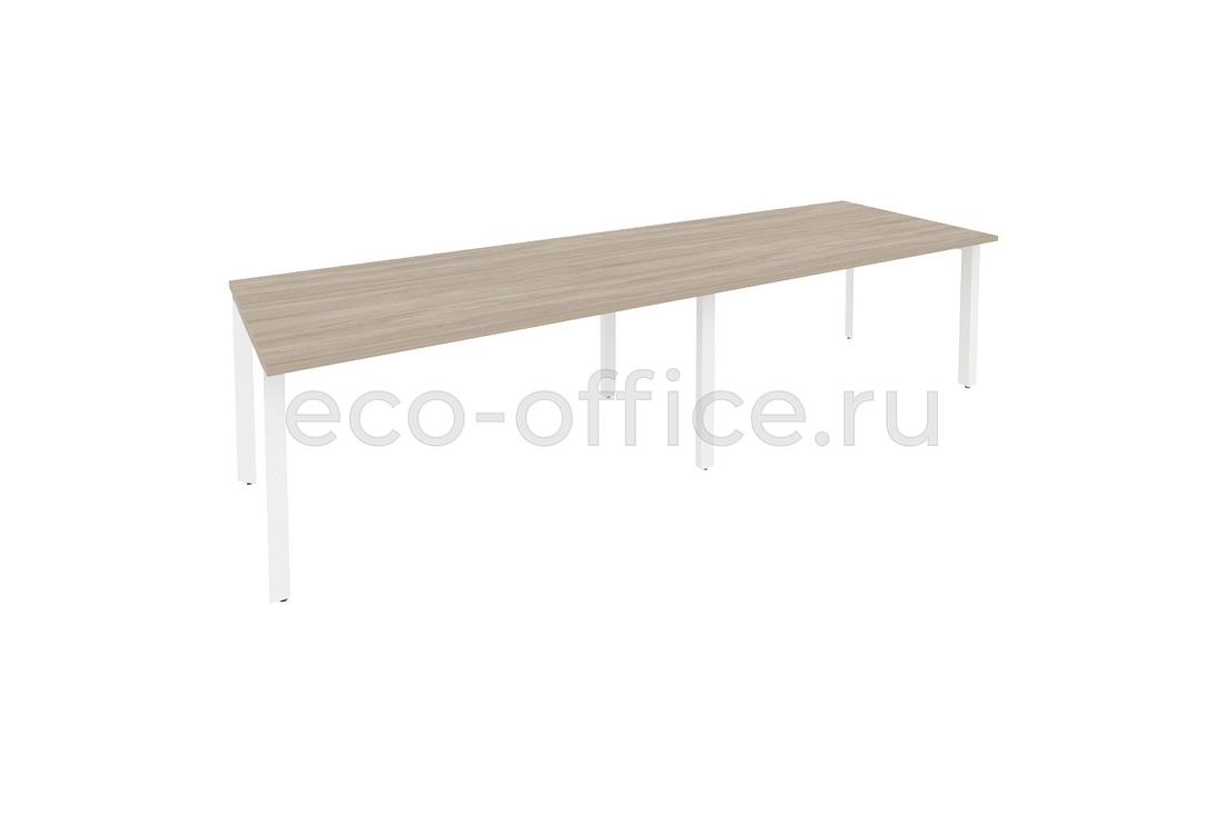 Стол переговорный (2 столешницы) ONIX O.MP-PRG-2.4 Дуб Аттик / Белый металл  купить в Кранодаре