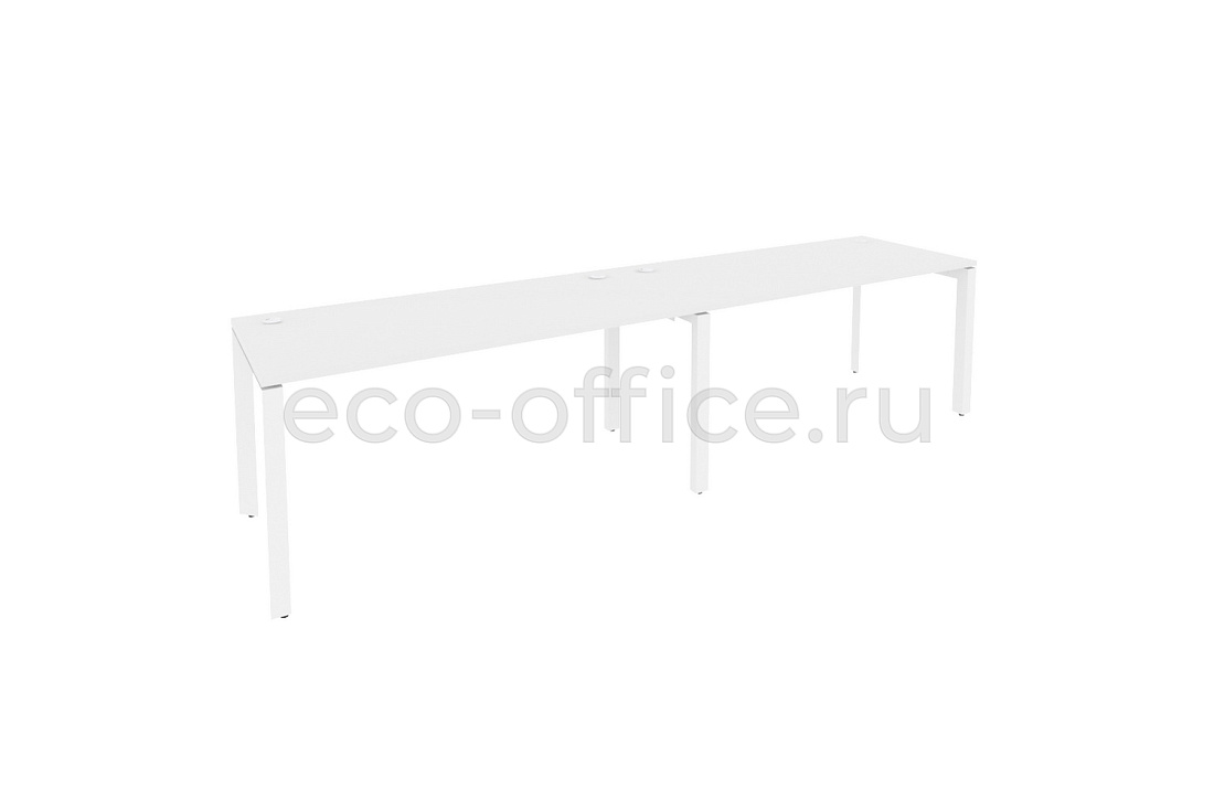 Рабочая станция на П-образном м/к ONIX O.MP-RS-2.4.7 Белый Бриллиант / Белый металл  купить в Кранодаре