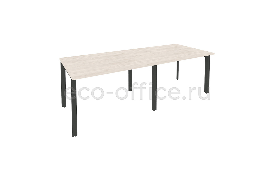 Стол переговорный (2 столешницы) ONIX O.MP-PRG-2.2 Денвер Светлый / Антрацит металл купить в Кранодаре