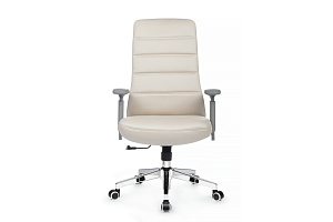 Кресло руководителя RV Chair SAM-M B654-1 Кремовая экокожа фото