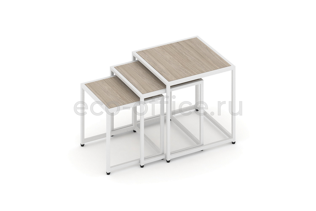 Стол журнальный LOFT VR.L-SJK-50 Дуб Аттик / Белый металл  стоимость