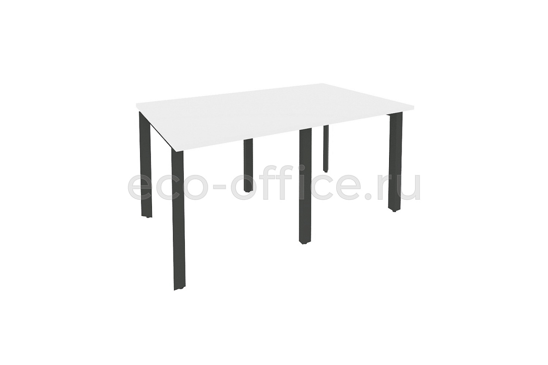 Стол переговорный (2 столешницы) ONIX O.MP-PRG-2.0 Белый Бриллиант / Антрацит металл  купить в Кранодаре