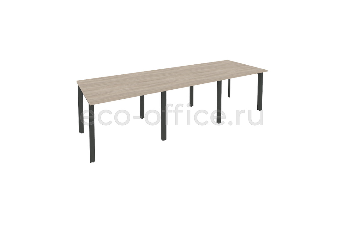 Стол переговорный (3 столешницы) ONIX O.MP-PRG-3.1 Дуб Аттик / Антрацит металл  купить в Кранодаре