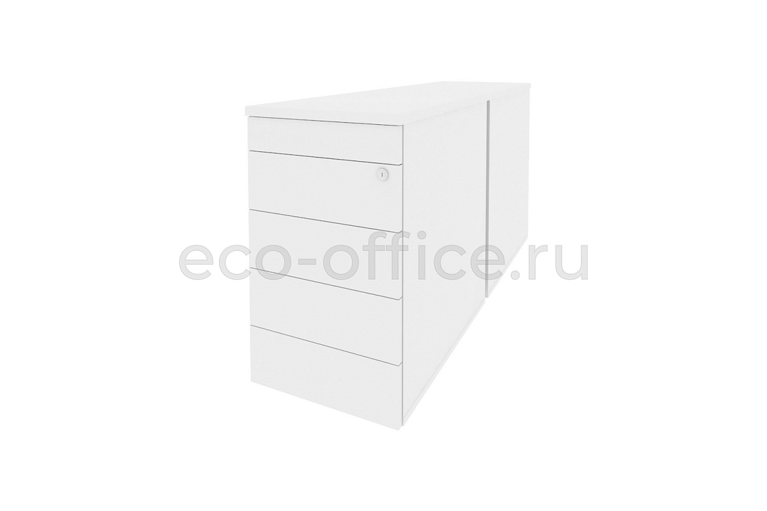 Тумба двойная приставная / опорная (TIP-ON) ONIX O.TPO-2.7 TIP Белый Бриллиант купить в Кранодаре