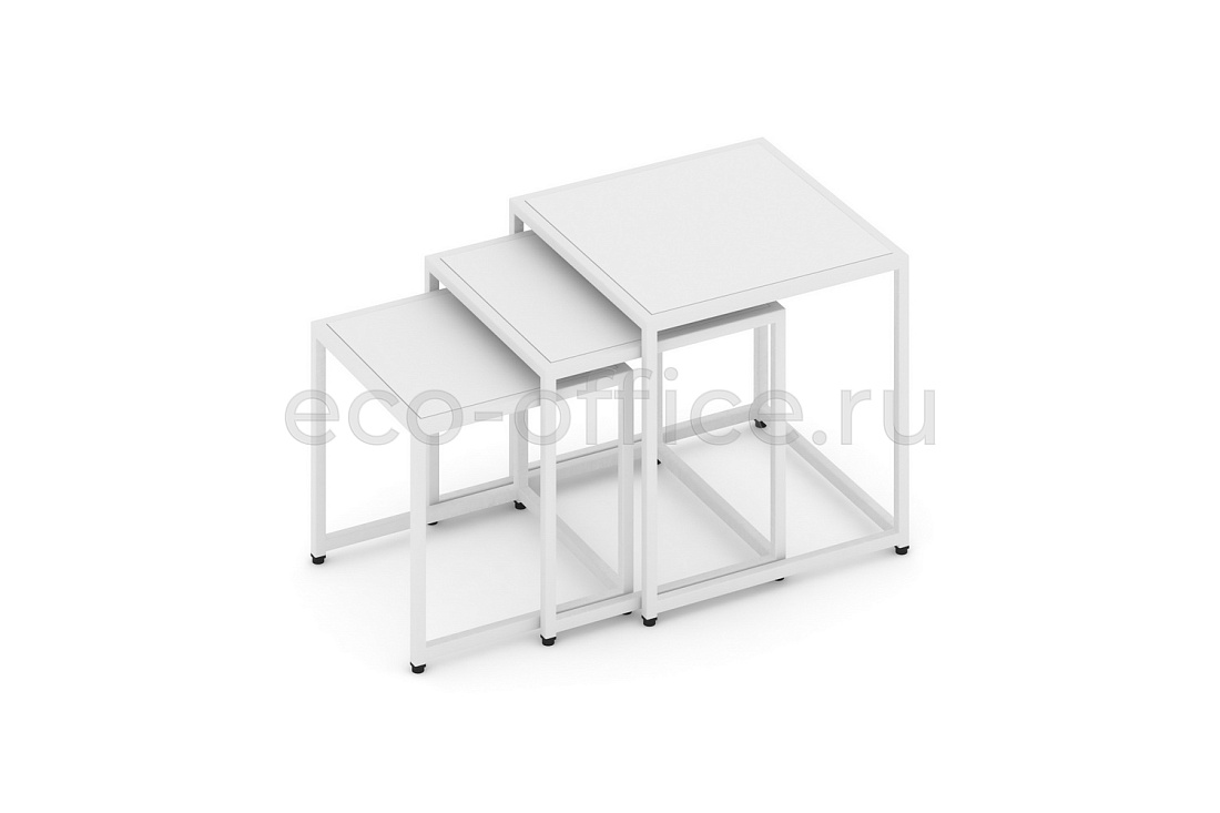 Стол журнальный LOFT VR.L-SJK-45 Белый бриллиант / Белый металл  стоимость