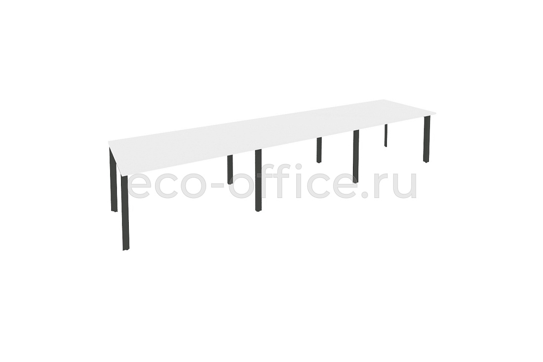Стол переговорный (3 столешницы) ONIX O.MP-PRG-3.3 Белый Бриллиант / Антрацит металл  купить в Кранодаре