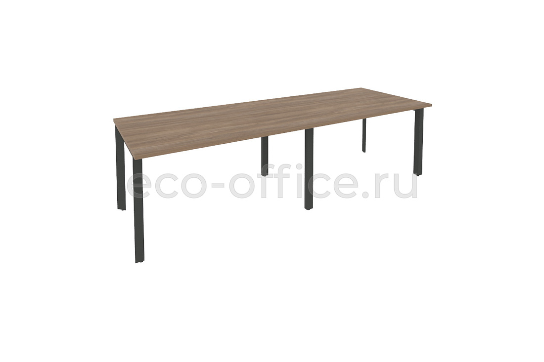Стол переговорный (2 столешницы) ONIX O.MP-PRG-2.3 Дуб Аризона / Антрацит металл  купить в Кранодаре