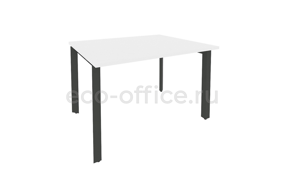Стол переговорный (1 столешница) ONIX O.MP-PRG-1.2 Белый Бриллиант / Антрацит металл  купить в Кранодаре