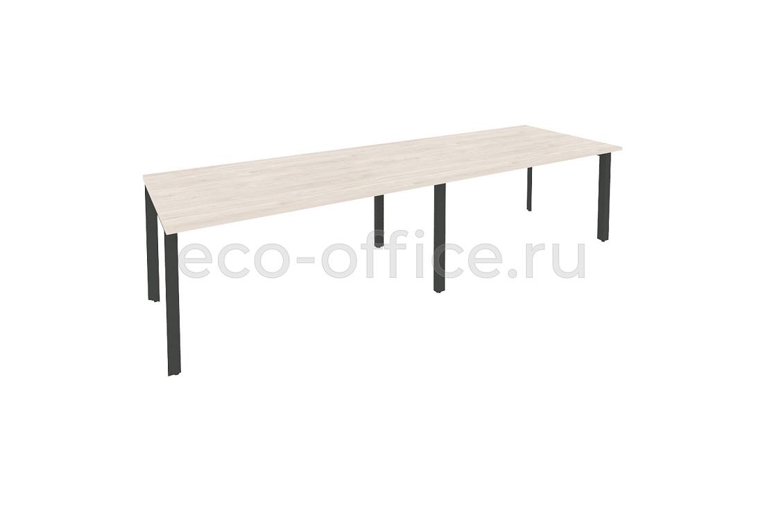 Стол переговорный (2 столешницы) ONIX O.MP-PRG-2.4 Денвер Светлый / Антрацит металл купить в Кранодаре