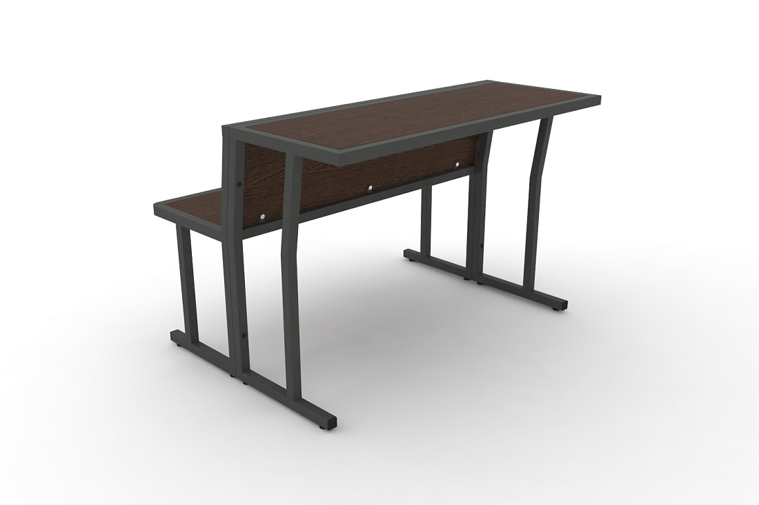 Комплект учебный скамья со столом DESK DKN-1500LS Венге / Антрацит Металл  стоимость