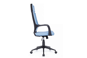 Кресло RV Chair IQ RV 8989 Чёрный пластик / Синяя ткань фото