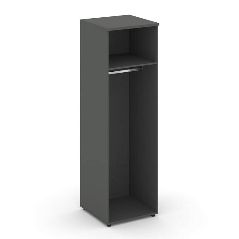 гардероб узкий глубокий style project sn.gb.e-002 антрацит/черный ручки фото