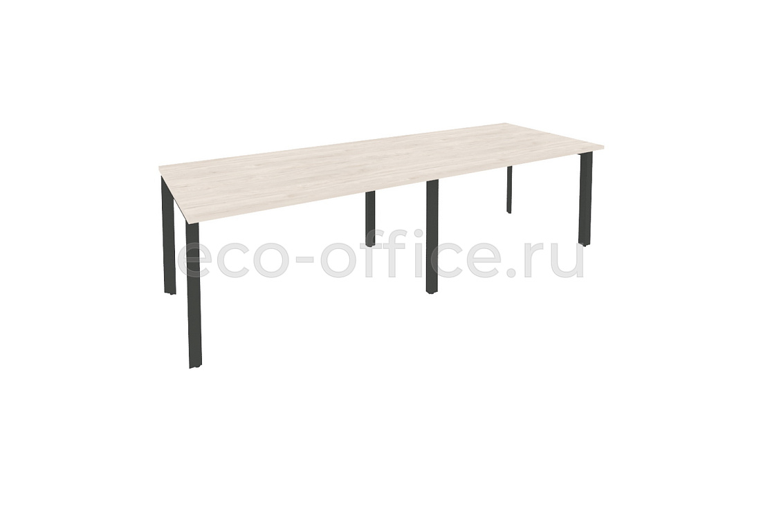 Стол переговорный (2 столешницы) ONIX O.MP-PRG-2.3 Денвер Светлый / Антрацит металл купить в Кранодаре