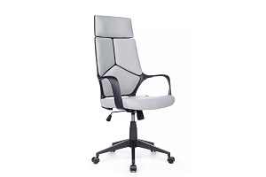 Кресло RV Chair IQ RV 8989 Чёрный пластик / Светло-серая ткань фото