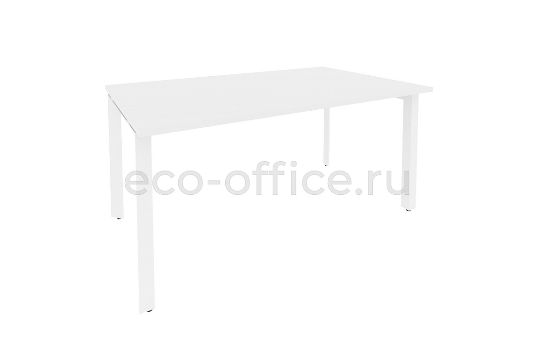 Стол переговорный (1 столешница) ONIX O.MP-PRG-1.4 Белый Бриллиант / Белый металл  купить в Кранодаре