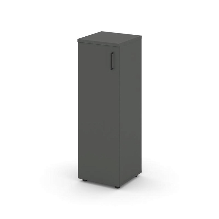 шкаф средний узкий style project sn.stu-204(l) антрацит/черный ручки фото