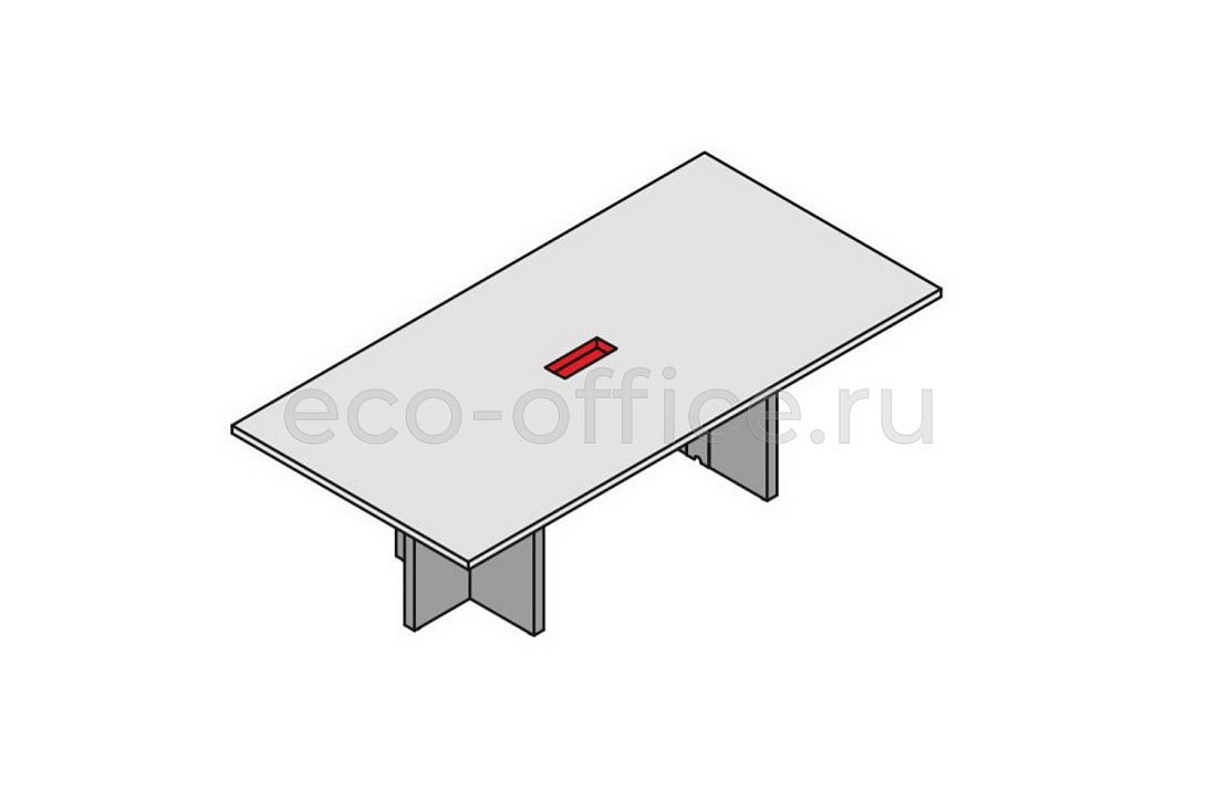 Стол для совещаний прямоугольный (меламин) ELITE 174119 Light Poplar / Black  стоимость