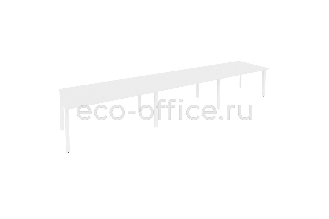 Стол переговорный (3 столешницы) ONIX O.MP-PRG-3.4 Белый Бриллиант / Белый металл  купить в Кранодаре