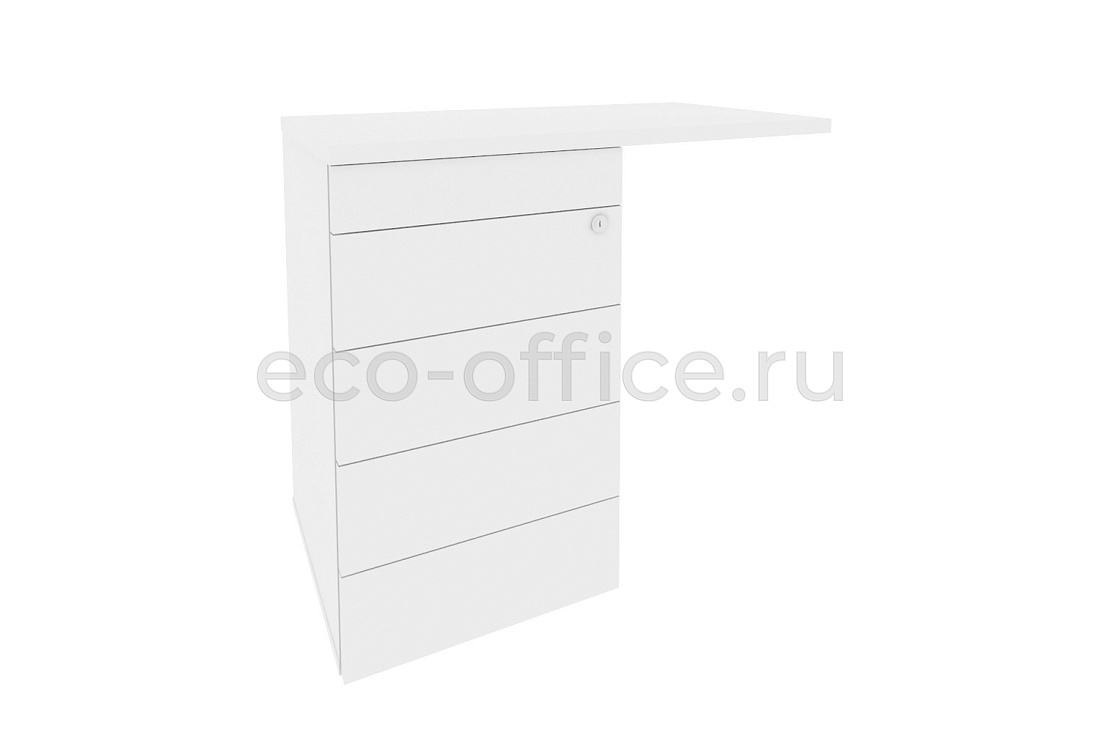 Тумба приставная (TIP-ON) (универсальная л/пр) ONIX O.TPU-4 TIP Белый Бриллиант купить в Кранодаре