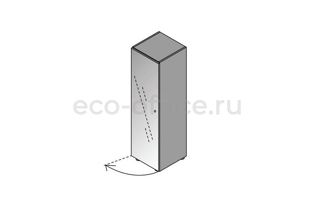 Шкаф средний левосторонний (стекло) ELITE 174063 Black (Cod.10) / Black (Cod.51)  стоимость