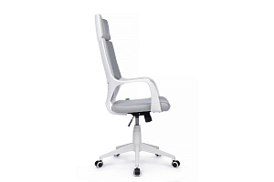 Кресло RV Chair IQ RV 8989 Белый пластик / Светло-серая ткань фото