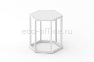 Стол журнальный HEX-450 Белый / Белый металл фото