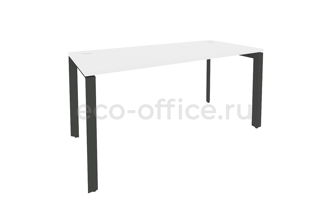 Стол рабочий на П-образном м/к ONIX O.MP-SP-4.7 Белый Бриллиант / Антрацит металл  купить в Кранодаре