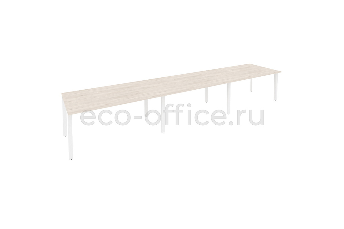 Стол переговорный (3 столешницы) ONIX O.MP-PRG-3.4 Денвер Светлый / Белый металл  купить в Кранодаре