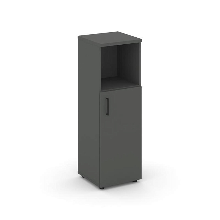 шкаф средний узкий style project sn.stu-201(r) антрацит/черный ручки фото