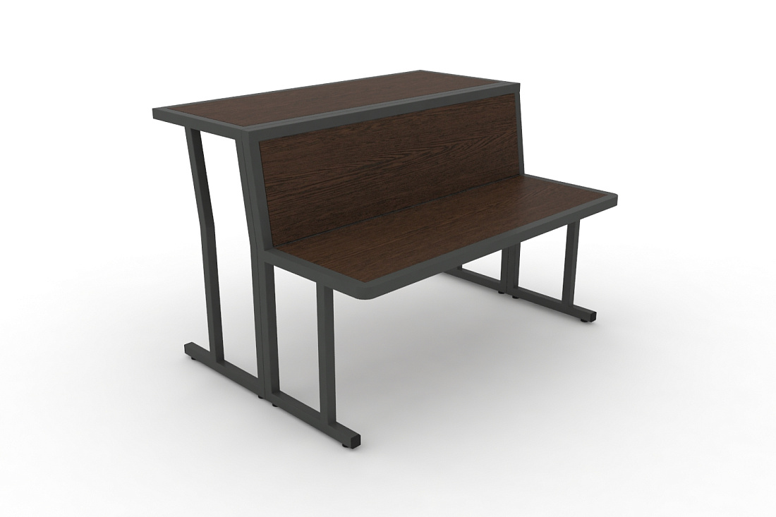 Комплект учебный скамья со столом DESK DKN-1500LS Венге / Антрацит Металл  стоимость