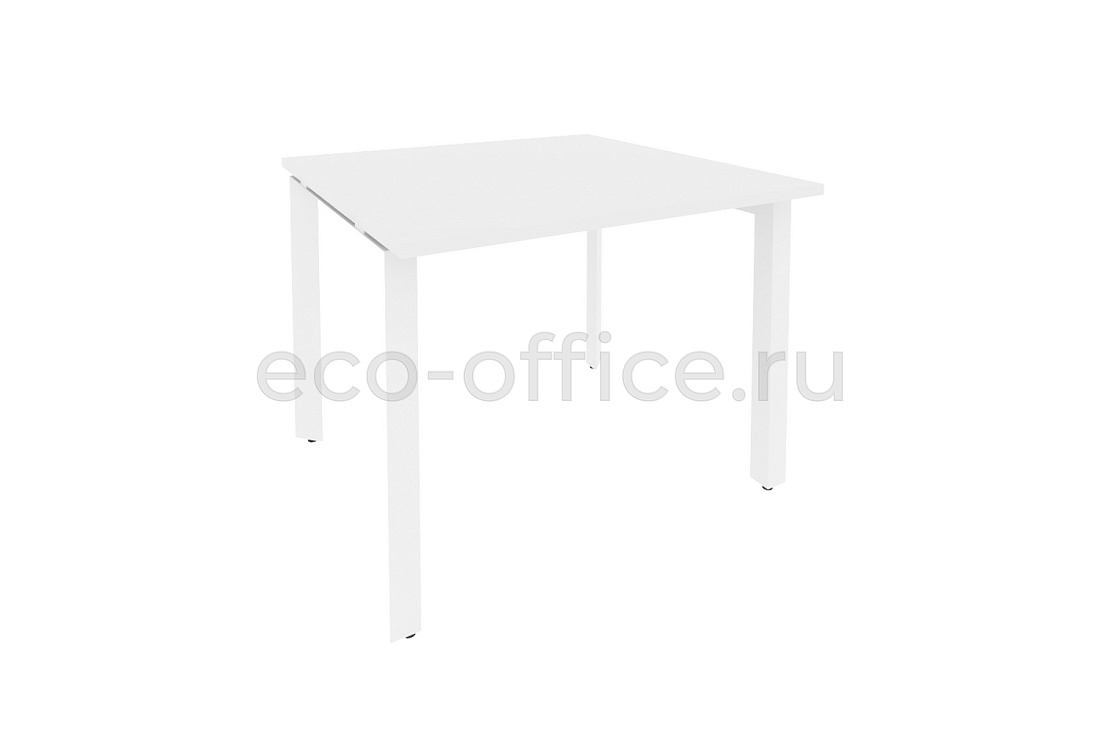Стол переговорный (1 столешница) ONIX O.MP-PRG-1.1 Белый Бриллиант / Белый металл  купить в Кранодаре