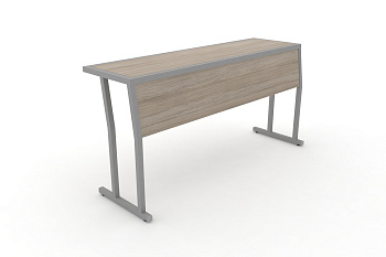 Стол учебный трехместный с царгой DESK DK-1500SP Дуб Аттик / Серый Металл купить в Кранодаре