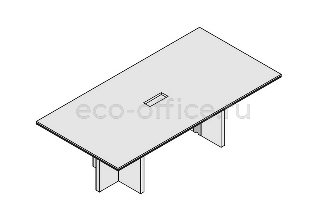Стол прямоугольный переговорный с отверстием E.O.S. 118250 Modern Walnut (Cod.13)  стоимость