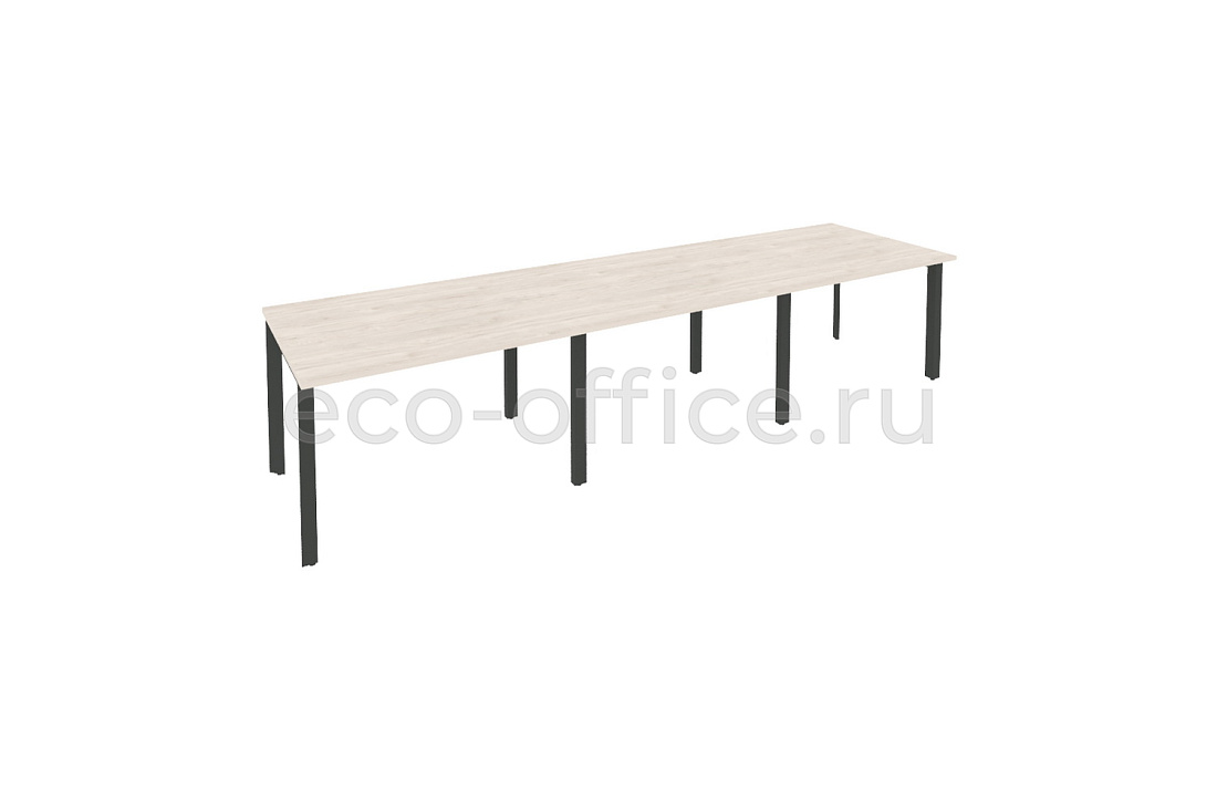 Стол переговорный (3 столешницы) ONIX O.MP-PRG-3.2 Денвер Светлый / Антрацит металл купить в Кранодаре